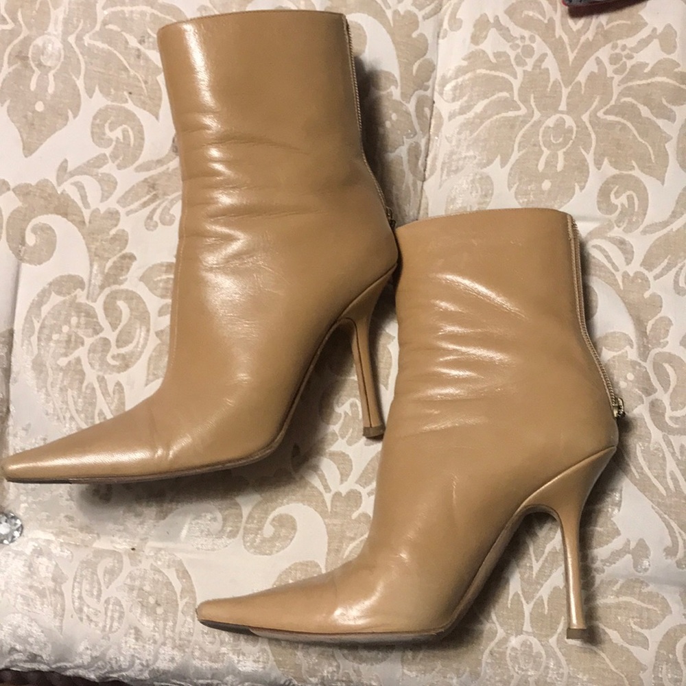 Authentic jimmy Choo camel leather ankle boots